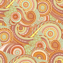 Seamless flower retro background in vector.