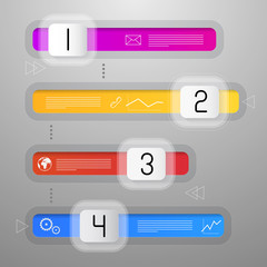 Vector Four Steps Paper Infographic Layout