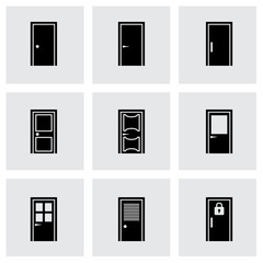 Vector door icon set