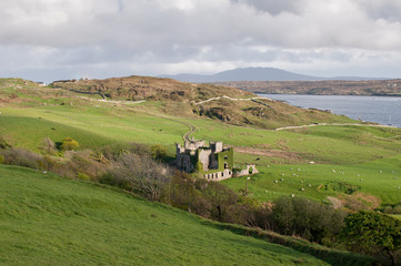 Obraz premium Ruines d'un château en Irlande