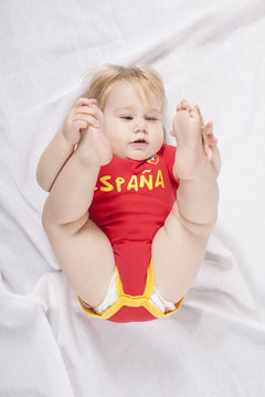 Flexible Baby Spanish Soccer Fan