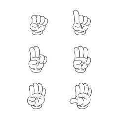 Vector illustration of cartoon hand