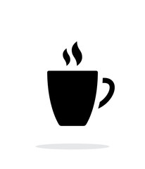 Mug simple icon on white background.