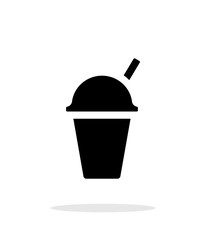 Takeaway cup simple icon on white background.