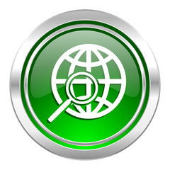 search icon, green button