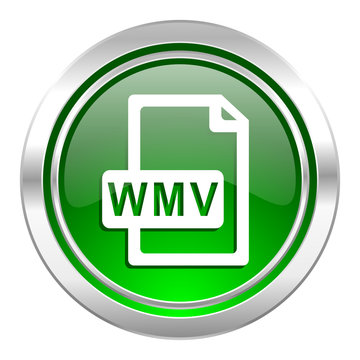 wmv file icon, green button