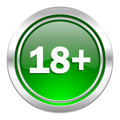 Obraz premium adults icon, green button