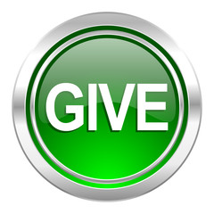 give icon, green button