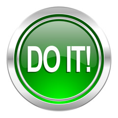 do it icon, green button