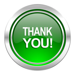 thank you icon, green button