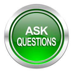 ask questions icon, green button