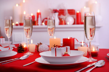 Beautiful Christmas table setting