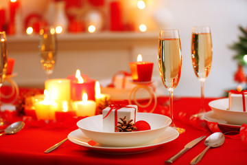 Beautiful Christmas table setting