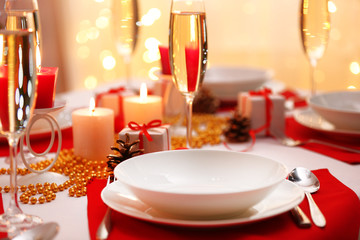 Beautiful Christmas table setting