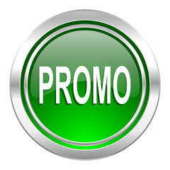 promo icon, green button