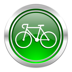 bicycle icon, green button, bike sign