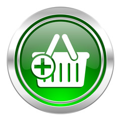 cart icon, green button, shopping cart symbol