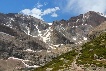 Fototapeta na wymiar Rocky Mountains trail, United States natural landmark