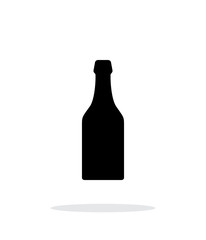 Beer bottle simple icon on white background.