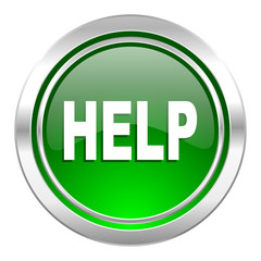 help icon, green button