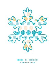 Vector texture circles stripes abstract Christmas snowflake