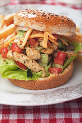 Chicken salad burger