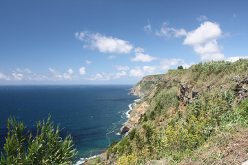 Fototapeta na wymiar Açores - Sao Miguel - falaise de Relva