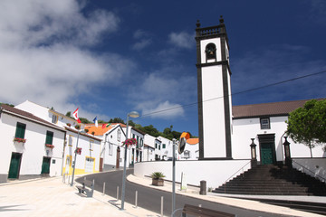 Açores - Sao Miguel - Place de l'Eglise de Sant Barbara