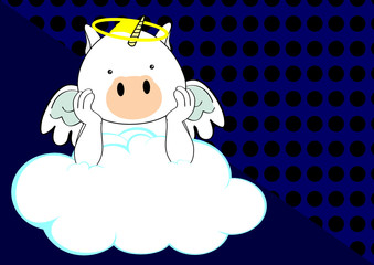 unicorn baby cute angel cartoon background