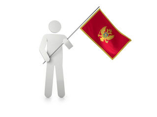 Figur mit Fahne "Montenegro"