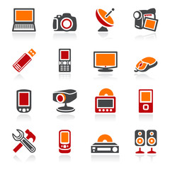 Electronics icons. Color series.
