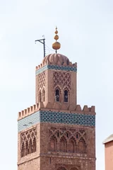 Fotobehang Marokko, Marrakesh, Koutoubia-moskee © John Hofboer