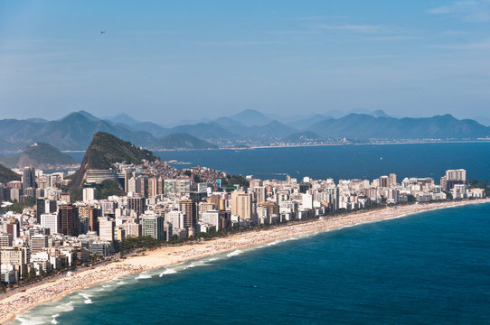 Aerial View of Ipanema and Leblon Beach, Rio de Janeiro