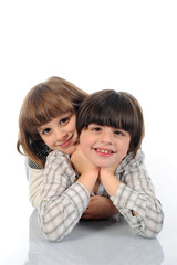 Happy children isolated