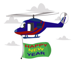 happy new year in the sky