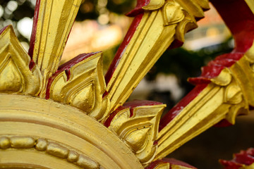 rowel,Wheel art, is common in Asian temples.