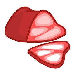 Raw meat isolated illustration