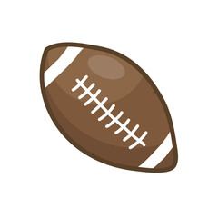 rugby ball or American football isolated illustration