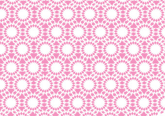 Abstract Kaleidoscopic Seamless Pattern in Pink for Wallpaper
