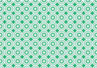 Green Kaleidoscope Circular Pattern Seamless Wallpaper