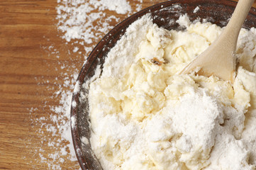 Cooking: kneading dough