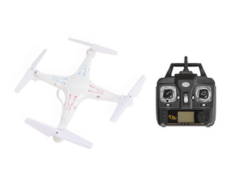 Quadrocopter with radio controlled handset