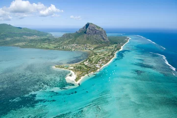 Fototapete Le Morne, Mauritius Luftbild Mauritius