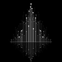 chrstmas light tree with reflection