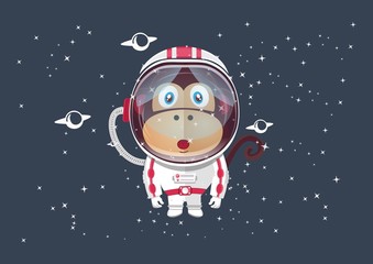 Monkey mascot space