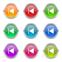 previous colorful vector icons set