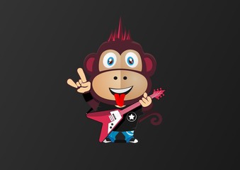 Monkey mascot rock