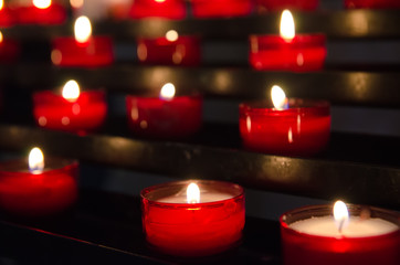 candles in church