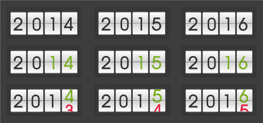 Jahr 2014 2015 2016 Display Countdown Jahreswechsel