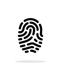 Fingerprint scanner icon on white background.